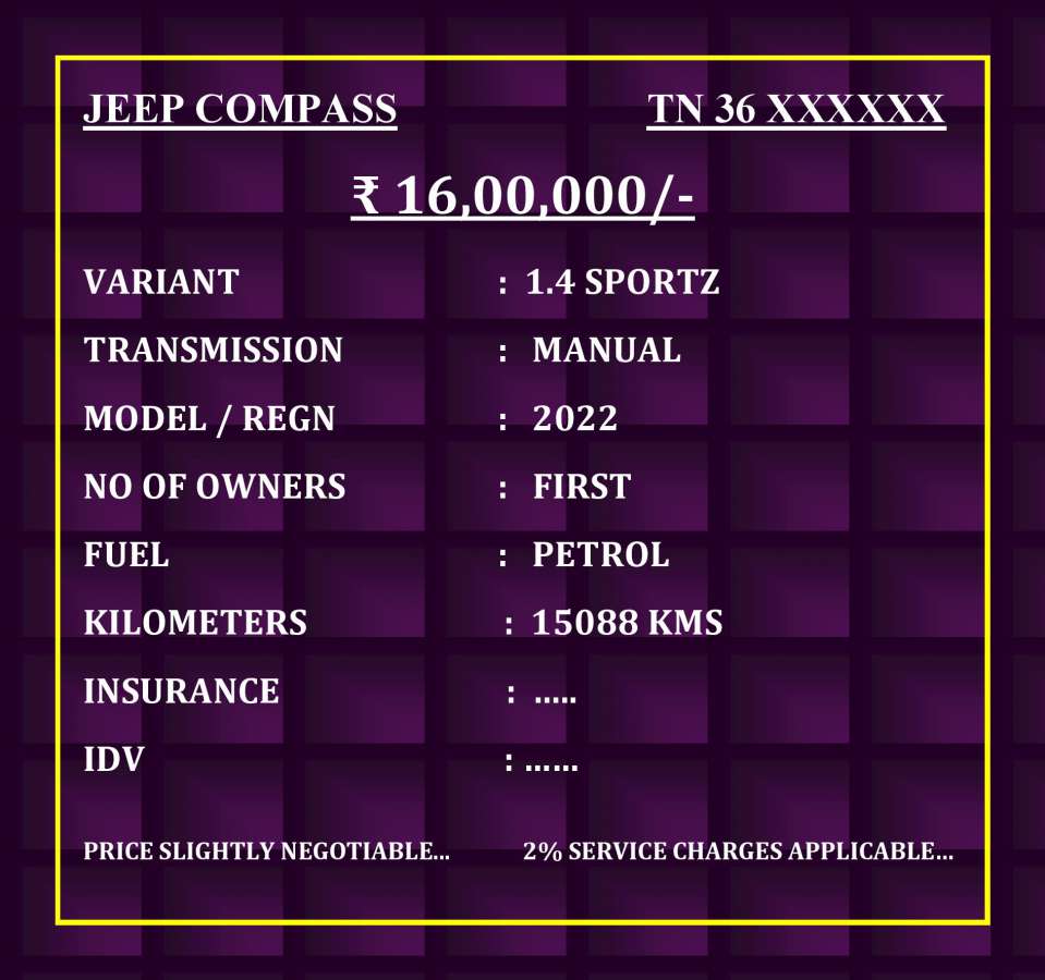 Jeep Compass Sport Diesel MT